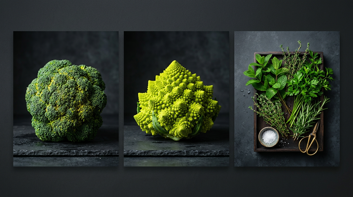 Botanische Portraits auf dunklem Hintergrund